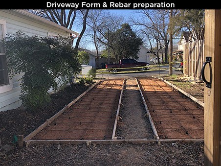 Driveway Form & Rebar Preparation