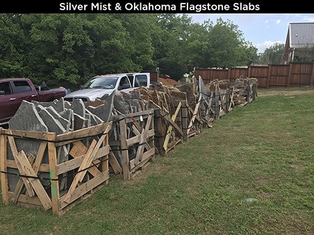 Silver Mist & Oklahoma Flagstone Slabs