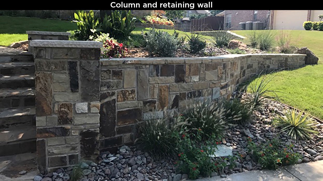 Column and Retaining Wall