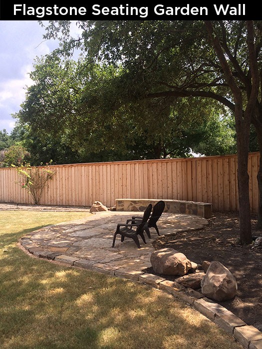 Flagstone Seating Garden Wall