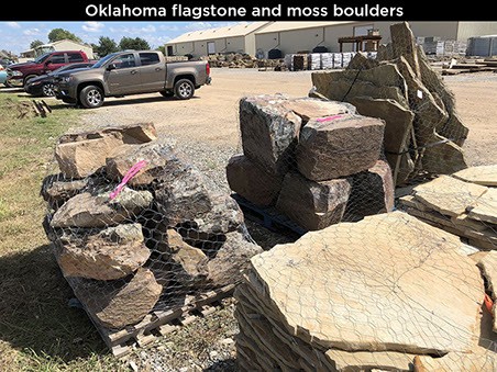 Oklahoma Flagstone And Moss Boulders