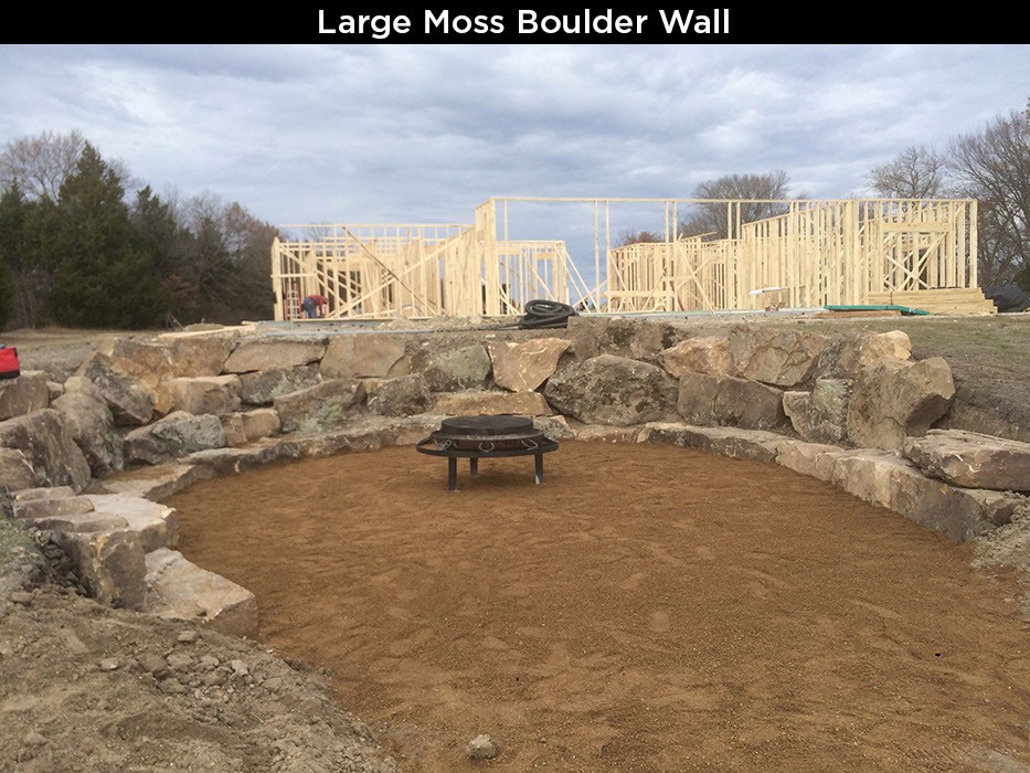 Large Moss Boulder Wall