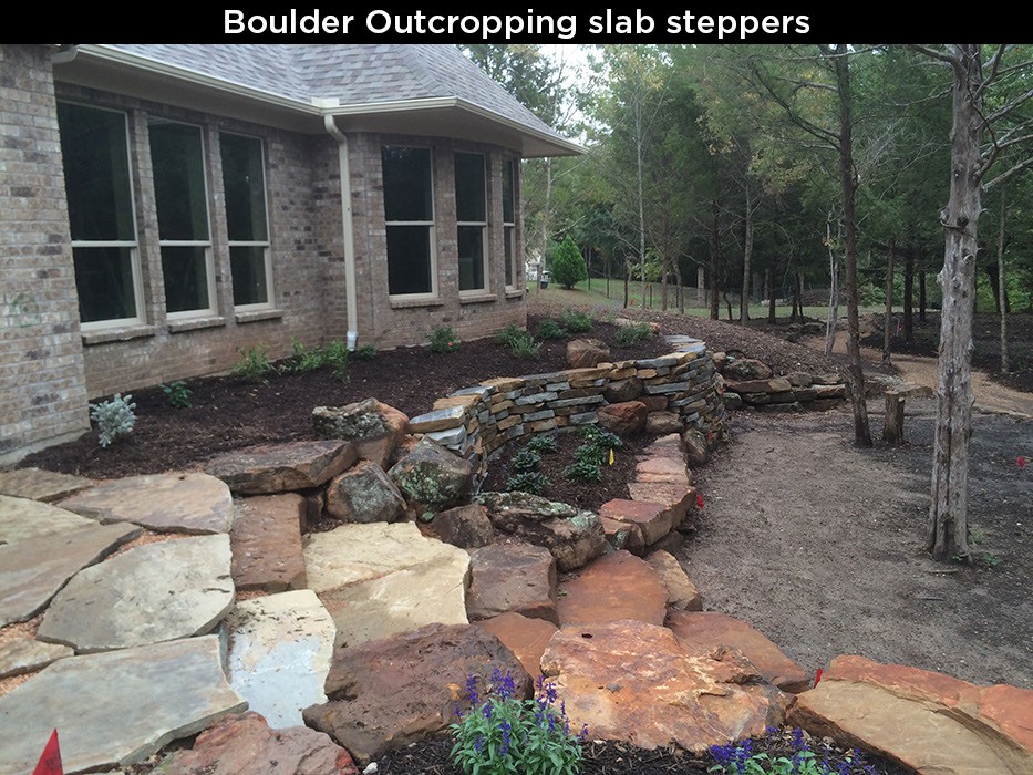 Boulder Outcropping Slab Steppers