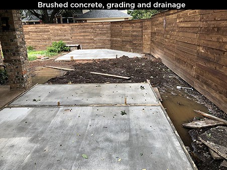 Brushed Concrete, Grading And Drainage