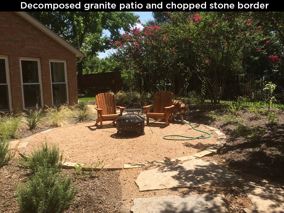 Decomposed Granite Patio And Chopped Stone Border