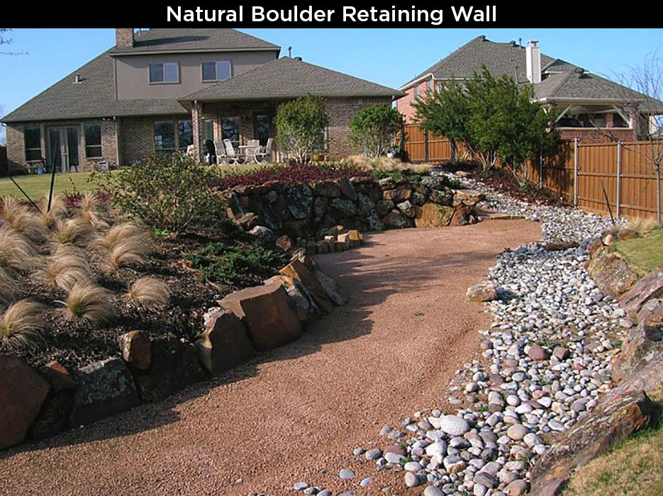 Natural Boulder Retaining Wall