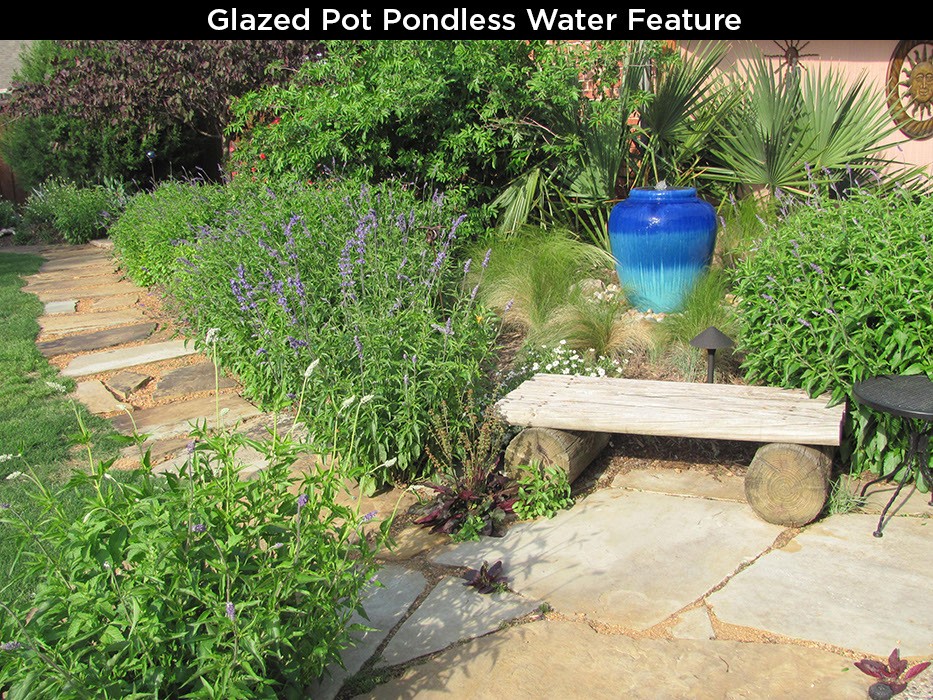 Glazed Pot Pondless Water Feature