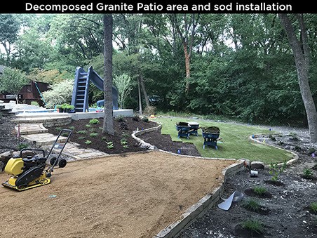 Decomposed Granite Patio Area And Sod Installation