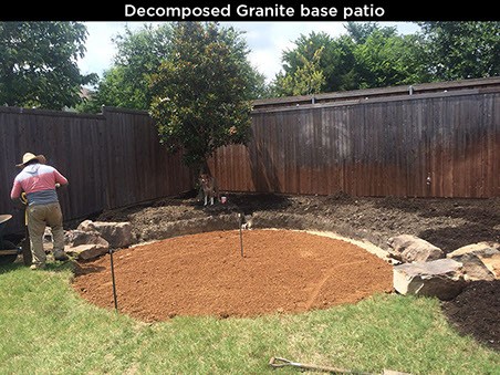 Decomposed Granite Base Patio