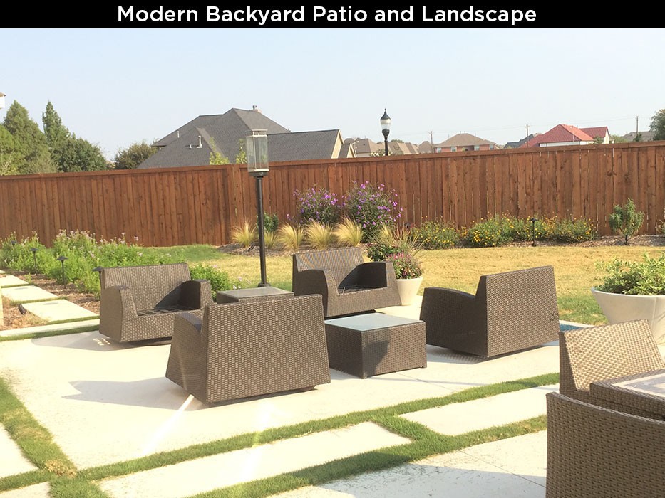 Modern Backyard Patio and Landscape