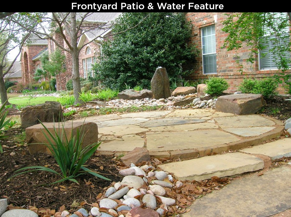 Frontyard Patio & Water Feature